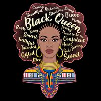 Dashiki Black Queen Cooling Performance Crew T-Shirt