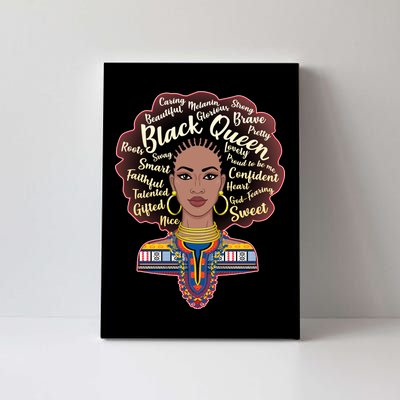 Dashiki Black Queen Canvas