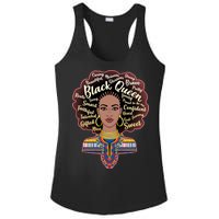 Dashiki Black Queen Ladies PosiCharge Competitor Racerback Tank