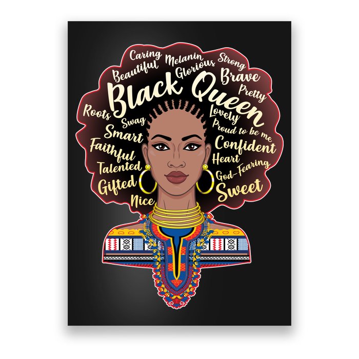 Dashiki Black Queen Poster