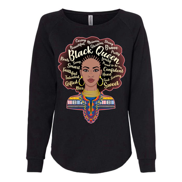 Dashiki Black Queen Womens California Wash Sweatshirt