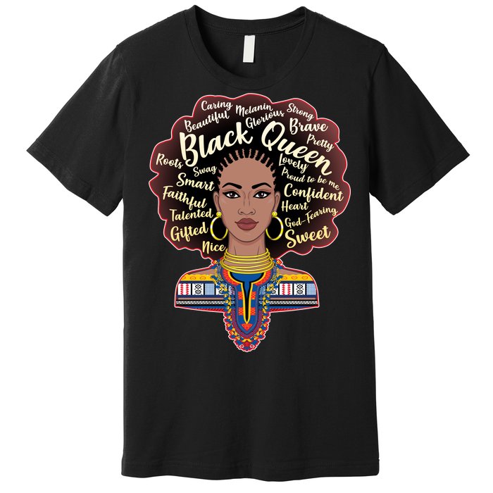 Dashiki Black Queen Premium T-Shirt