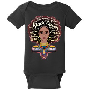 Dashiki Black Queen Baby Bodysuit