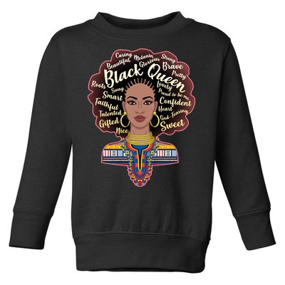 Dashiki Black Queen Toddler Sweatshirt