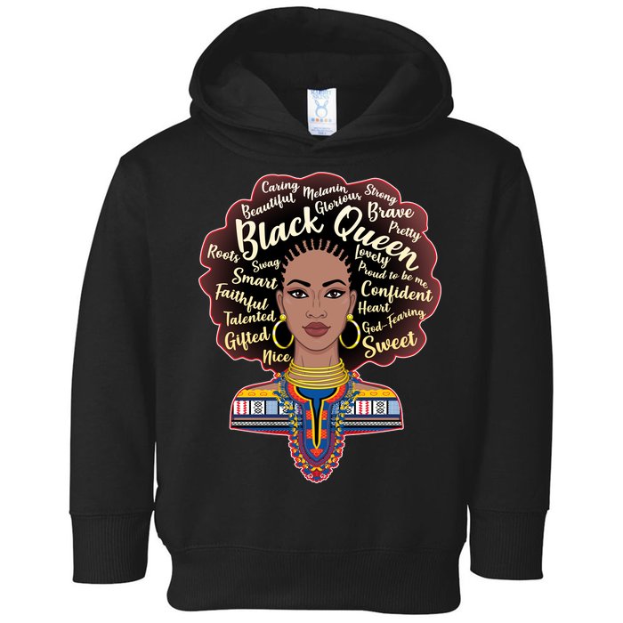 Dashiki Black Queen Toddler Hoodie