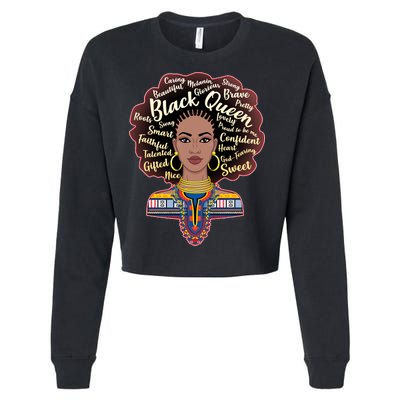 Dashiki Black Queen Cropped Pullover Crew