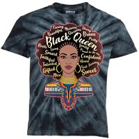 Dashiki Black Queen Kids Tie-Dye T-Shirt