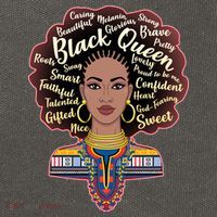 Dashiki Black Queen Cotton Canvas Backpack