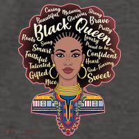Dashiki Black Queen Vector Backpack