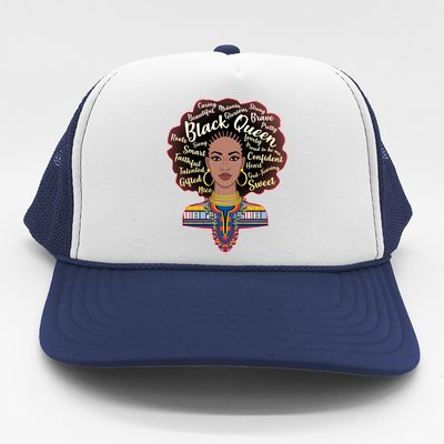 Dashiki Black Queen Trucker Hat