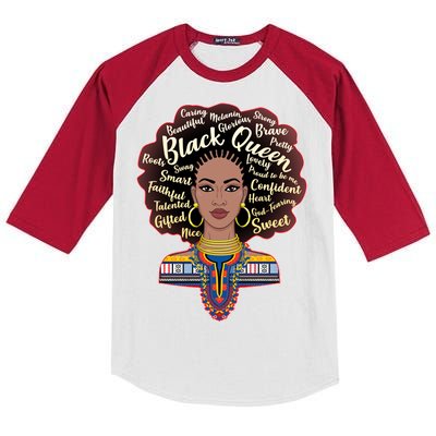 Dashiki Black Queen Kids Colorblock Raglan Jersey