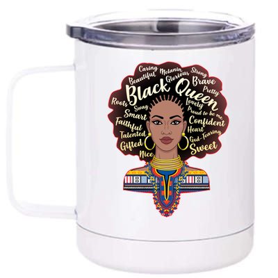 Dashiki Black Queen 12 oz Stainless Steel Tumbler Cup