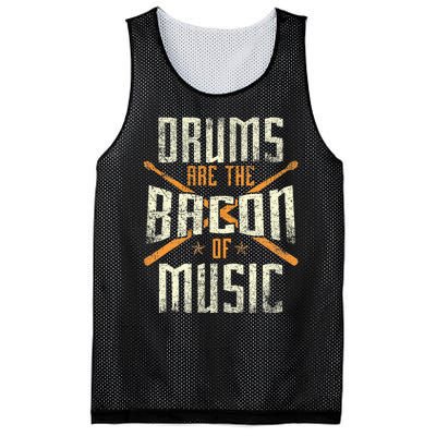 Drums Are The Bacon Of Music Drumming Drummer Music Lover Mesh Reversible Basketball Jersey Tank