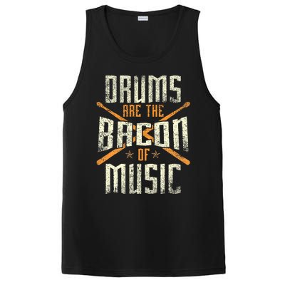 Drums Are The Bacon Of Music Drumming Drummer Music Lover PosiCharge Competitor Tank