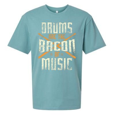 Drums Are The Bacon Of Music Drumming Drummer Music Lover Sueded Cloud Jersey T-Shirt