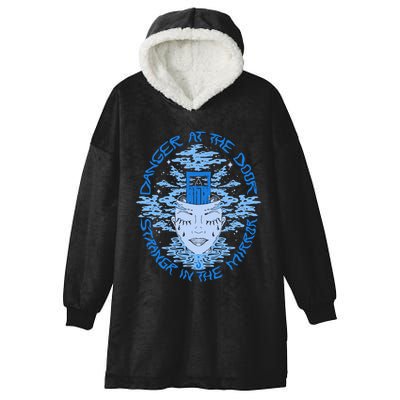 Danger At The Door Strangr In The Mirror Hooded Wearable Blanket