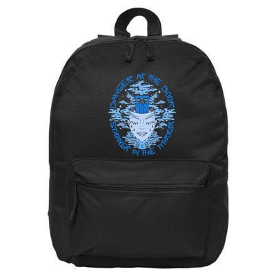 Danger At The Door Strangr In The Mirror 16 in Basic Backpack