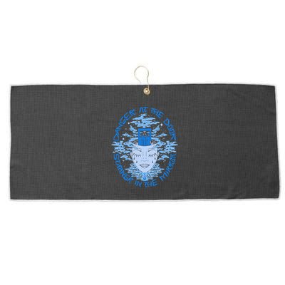 Danger At The Door Strangr In The Mirror Large Microfiber Waffle Golf Towel