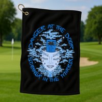 Danger At The Door Strangr In The Mirror Golf Towel