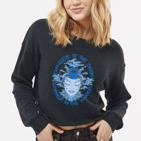 Danger At The Door Strangr In The Mirror Cropped Pullover Crew