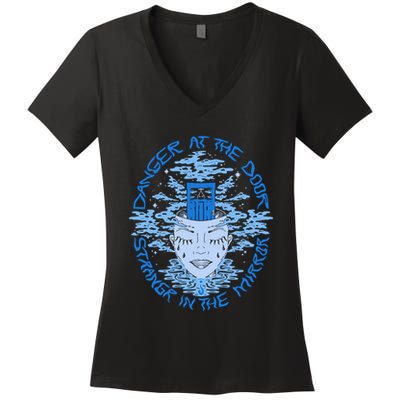 Danger At The Door Strangr In The Mirror Women's V-Neck T-Shirt