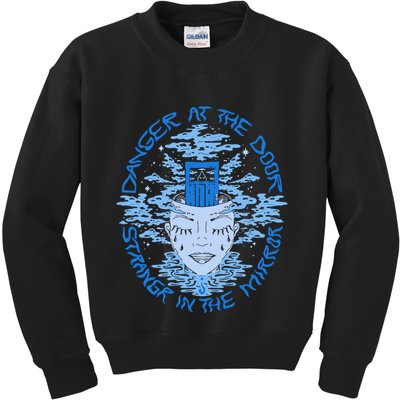 Danger At The Door Strangr In The Mirror Kids Sweatshirt