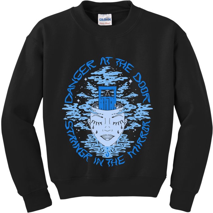 Danger At The Door Strangr In The Mirror Kids Sweatshirt