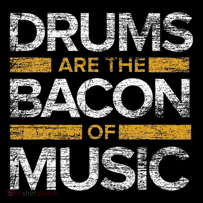 Drums Are The Bacon Of Music Drummer Drums Flat Bill Trucker Hat
