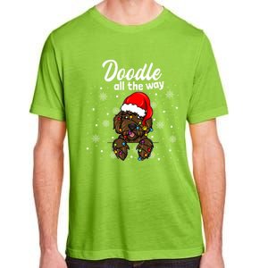 Doodle All The Way Labradoodle Santa Claus Hat Christmas Gift Adult ChromaSoft Performance T-Shirt