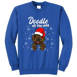 Doodle All The Way Labradoodle Santa Claus Hat Christmas Gift Sweatshirt