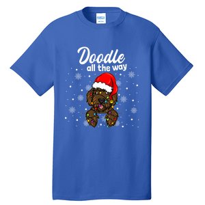 Doodle All The Way Labradoodle Santa Claus Hat Christmas Gift Tall T-Shirt