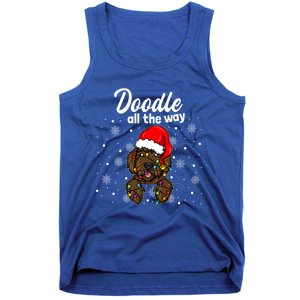 Doodle All The Way Labradoodle Santa Claus Hat Christmas Gift Tank Top