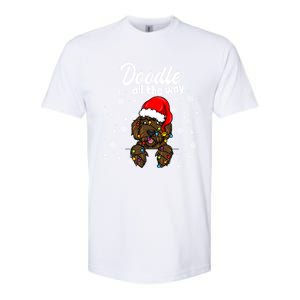 Doodle All The Way Labradoodle Santa Claus Hat Christmas Gift Softstyle CVC T-Shirt