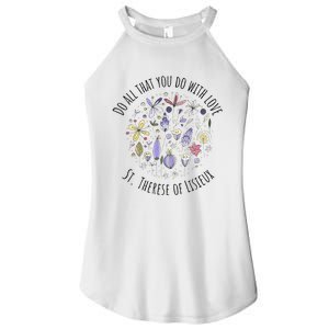 Do All That You Do With Love St Therese Of Lisieux Women's Perfect Tri Rocker Tank