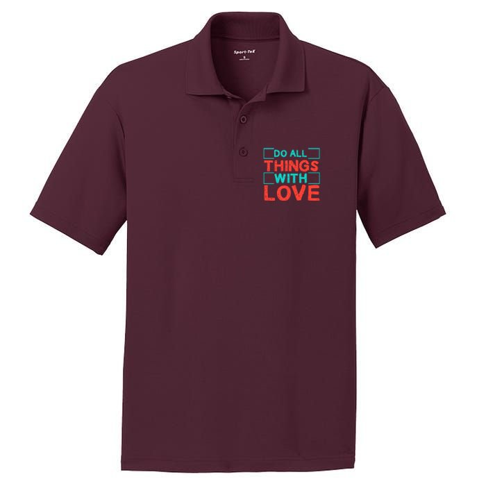 Do All Things With Love PosiCharge RacerMesh Polo