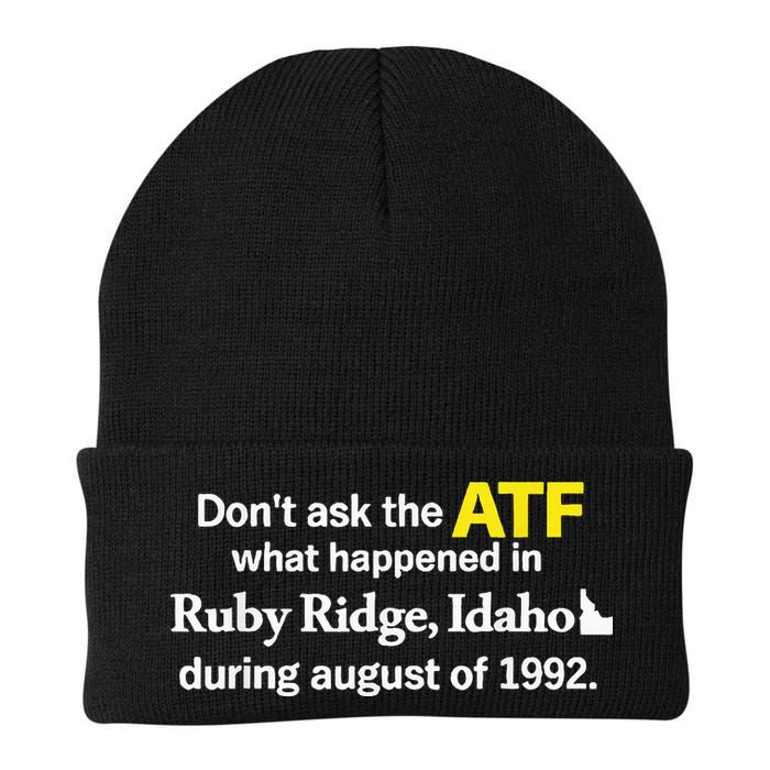DonT Ask The Atf What Happened In Ruby Ridge Knit Cap Winter Beanie