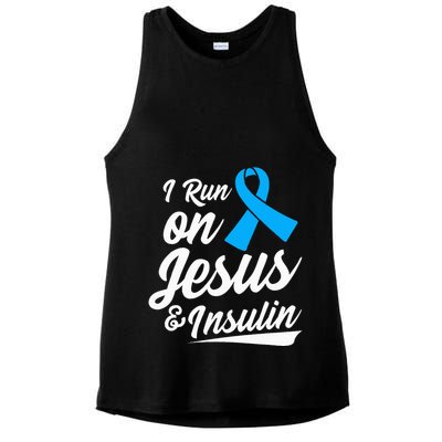 Diabetes Awareness Type 1 2 Diabetic T1d T2d Ladies PosiCharge Tri-Blend Wicking Tank