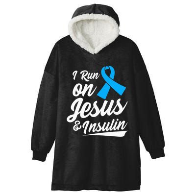 Diabetes Awareness Type 1 2 Diabetic T1d T2d Hooded Wearable Blanket