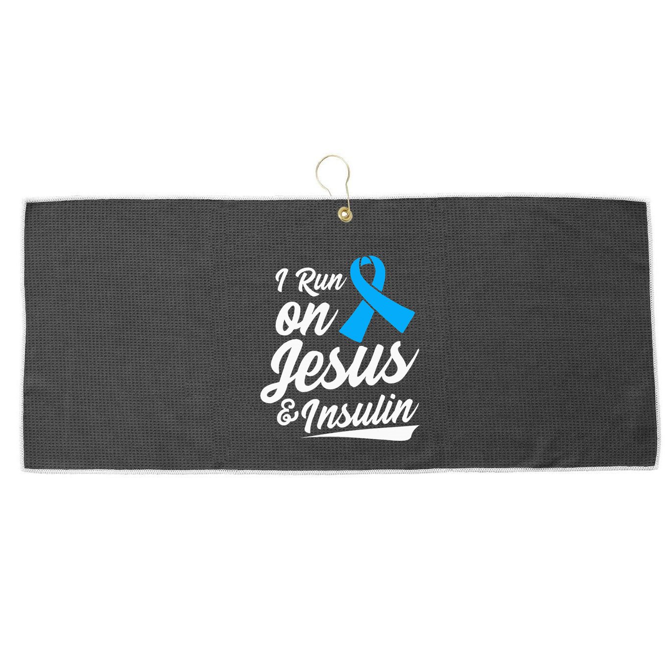 Diabetes Awareness Type 1 2 Diabetic T1d T2d Large Microfiber Waffle Golf Towel