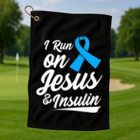 Diabetes Awareness Type 1 2 Diabetic T1d T2d Golf Towel