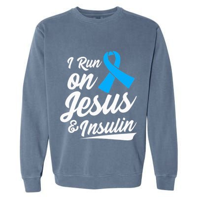 Diabetes Awareness Type 1 2 Diabetic T1d T2d Garment-Dyed Sweatshirt