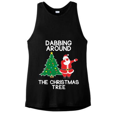 Dabbing Around The Christmas Tree Ladies PosiCharge Tri-Blend Wicking Tank