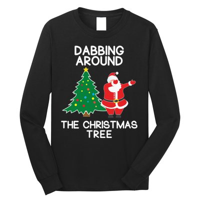 Dabbing Around The Christmas Tree Long Sleeve Shirt