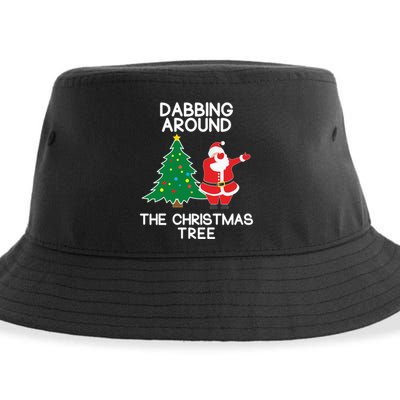 Dabbing Around The Christmas Tree Sustainable Bucket Hat