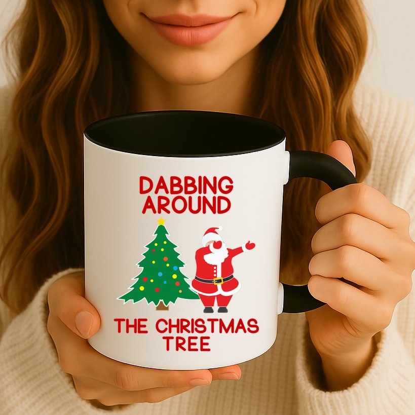 Dabbing Around The Christmas Tree Mug