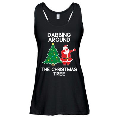 Dabbing Around The Christmas Tree Ladies Essential Flowy Tank