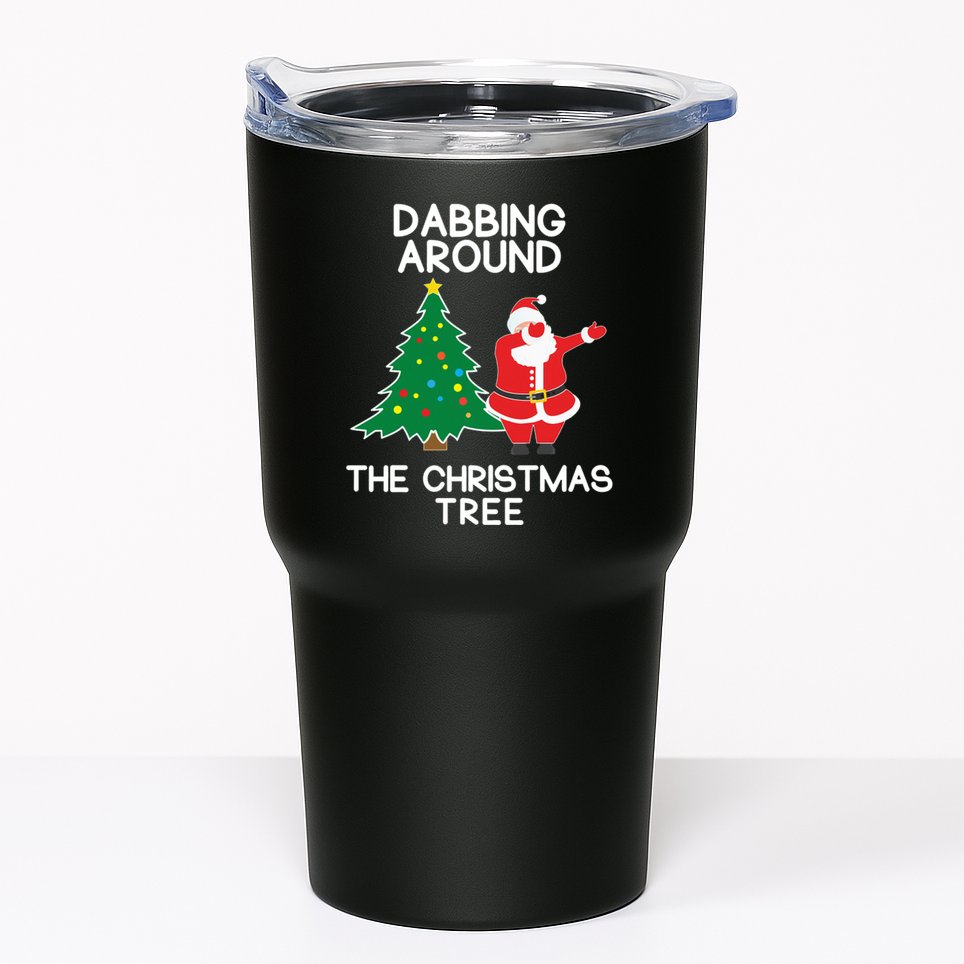 Dabbing Around The Christmas Tree Tumbler