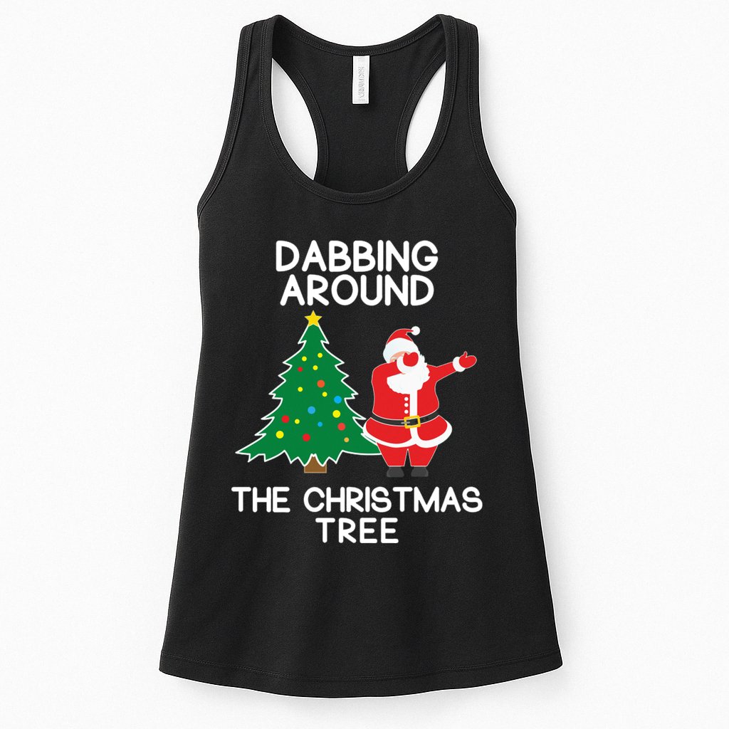Dabbing Around The Christmas Tree Womens Tank Top