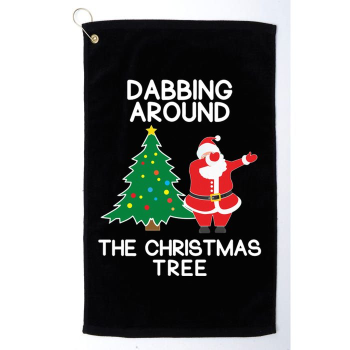 Dabbing Around The Christmas Tree Golf Towel