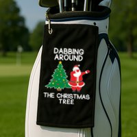 Dabbing Around The Christmas Tree Golf Towel